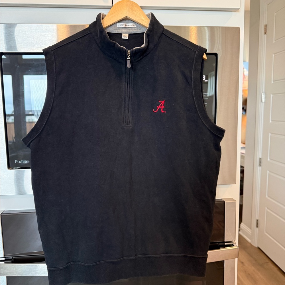 Peter Millar Black Quarter Zip Vest